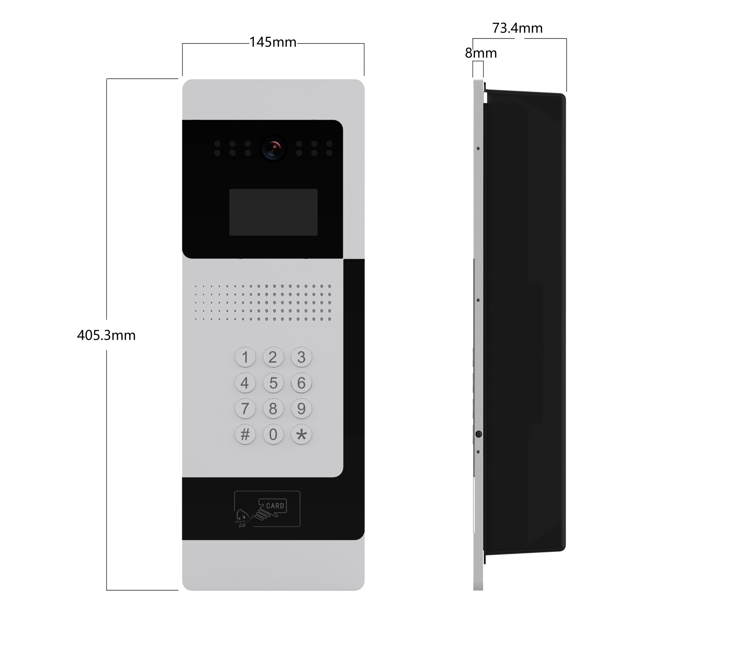 پنل بیرونی آپارتمانی دکمه ای اتومکس 2 پنل بیرونی آپارتمانی دکمه ای اتومکس - Image 2